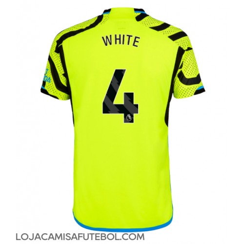 Camisa de Futebol Arsenal Ben White #4 Equipamento Secundário 2023-24 Manga Curta